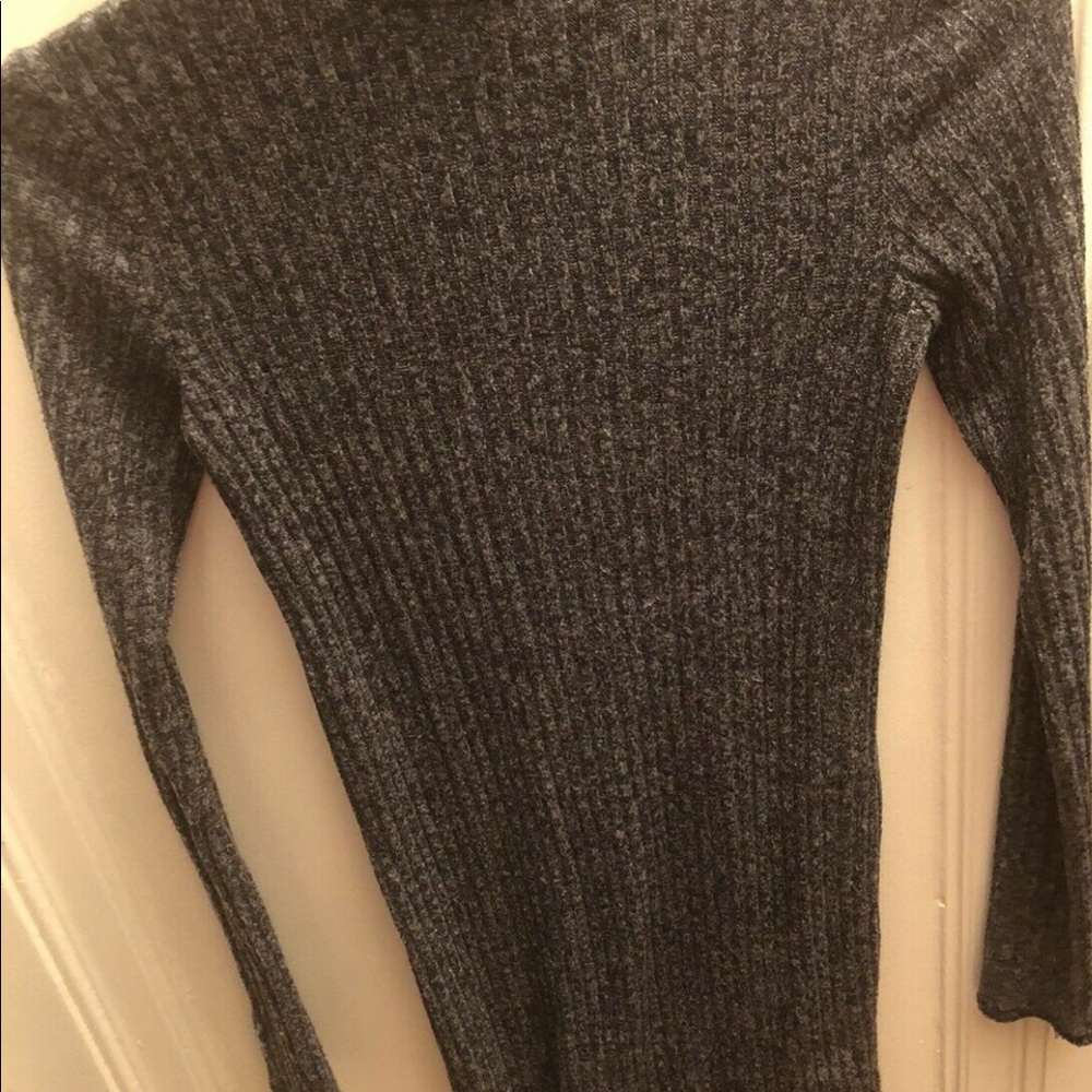 Grey turtleneck dress